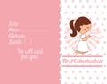 First communion card design Royalty Free Stock Photo