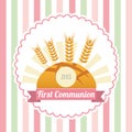 First communion card design Royalty Free Stock Photo
