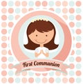 First communion card design Royalty Free Stock Photo
