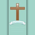 First communion card design Royalty Free Stock Photo