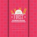 First communion card design Royalty Free Stock Photo