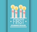First communion card design Royalty Free Stock Photo