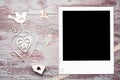 First Communion card empty photo frame Royalty Free Stock Photo