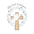 First communion card Royalty Free Stock Photo