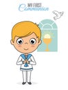 First communion card Royalty Free Stock Photo