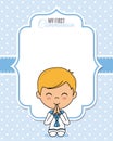 First communion card Royalty Free Stock Photo