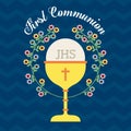 First communion design Royalty Free Stock Photo