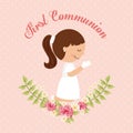 First communion design Royalty Free Stock Photo