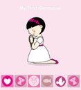 First Communion girl Royalty Free Stock Photo