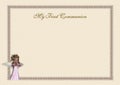 First Communion invitation Royalty Free Stock Photo