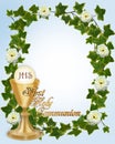 First Communion Invitation Royalty Free Stock Photo