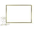 First Communion Invitation gold chalice photo frame Royalty Free Stock Photo
