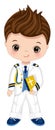 First Communion Spanish Admiral. Vector Little Cute Boy 1st Communion Royalty Free Stock Photo