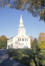 First Congregational Church building in 1756 in Warren Connecticut Royalty Free Stock Photo