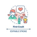 First crush concept icon