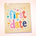 First date notepad paper message reminder