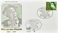 First Day Cover Letter with Cancelled postage stamp printed by Germany Royalty Free Stock Photo