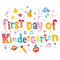 First day of kindergarten Royalty Free Stock Photo