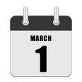 The first day of Month. March 1.