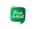 First day of School icon. Back to school vector banner. Royalty Free Stock Photo