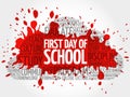 First day of school word cloud collage Royalty Free Stock Photo