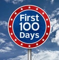 The first 100 days presidency Royalty Free Stock Photo