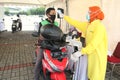The first dose of Drive Thru Vaccination in Ice bsd Tangerang