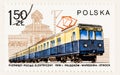 First Electric Train of Poland on Postage Stamp