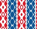 Abstract Red Blue Shape Horizontal Seamless Pattern | Etpa Series