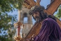 Our Father Jesus of the humility of the Brotherhood of the Eagle`s Hill, Holy Week of Seville Royalty Free Stock Photo