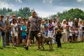 The first festival of hunters in the village Perekhrest Royalty Free Stock Photo