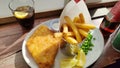 Fish and chips in London.