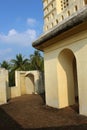 The first floor of manora fort tower with blue sky. Royalty Free Stock Photo