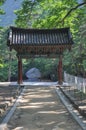 First gate at Haeinsa Temple, Mount Gaya, Gayasan National Park, South Korea