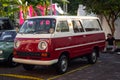 First generation of Mitsubishi Delica Colt T100 van in retro car meet