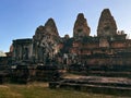 First Glimpse: Sunrise Embraces Pre Rup Temple, Angkor Wat, Siem Reap, Cambodia Royalty Free Stock Photo