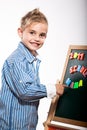 First grader boy Royalty Free Stock Photo