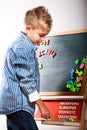 First grader boy Royalty Free Stock Photo