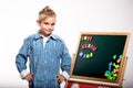First grader boy Royalty Free Stock Photo