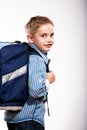 First grader boy Royalty Free Stock Photo