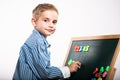 First grader boy Royalty Free Stock Photo