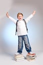 First grader boy Royalty Free Stock Photo