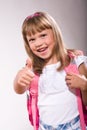 First grader girl Royalty Free Stock Photo