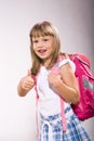First grader girl Royalty Free Stock Photo