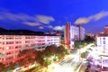 The first high school of xiamen city at twilight