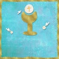 First Holy Communion invitation background Royalty Free Stock Photo