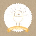 First Holy Communion Invitation. vector Royalty Free Stock Photo