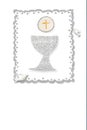 First holy communion invitation card Royalty Free Stock Photo