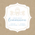 First Holy Communion Invitation. vector Royalty Free Stock Photo