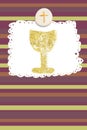 First Holy Communion invitations, vertical image. Royalty Free Stock Photo